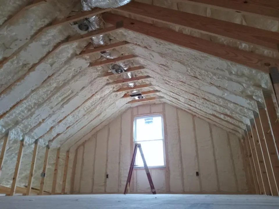 Spray foam roofing application for Crawl Space Insulation project in Fall River